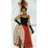 DEGUISEMENT FRENCH CANCAN ROUGE/NOIR/BLANC TAILLE 40/42