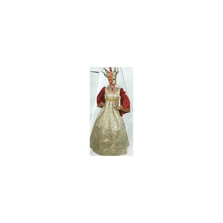 DEGUISEMENT ROBE VENITIENNE ROUGE/OR TAILLE 44/46