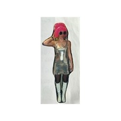 DEGUISEMENT ROBE DISCO ARGENT TAILLE S/M