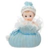 FIGURINE BAPTEME BEBE BLEU DANS CHAUSSON