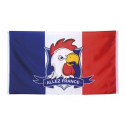 DRAPEAU DE FACADE POLYESTER ALLEZ FRANCE 90 X 150 CM 