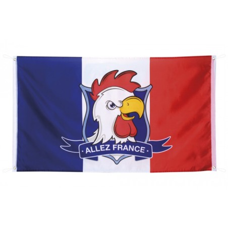 DRAPEAU DE FACADE POLYESTER ALLEZ FRANCE 90 X 150 CM 