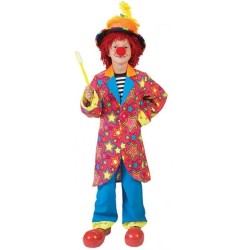 DEGUISEMENT CLOWN GARCON ETOILE FLUO TAILLE 140 CM 