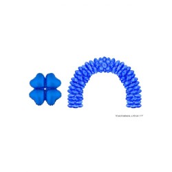 10 BALLONS MYLAR POUR ARCHE FORME 4 COEURS COLLES 42,5 X 42,5 CM BLEU