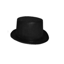 CHAPEAU HAUT DE FORME VELOUR NOIR