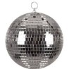 BOULE A FACETTE 30 CM ARGENT