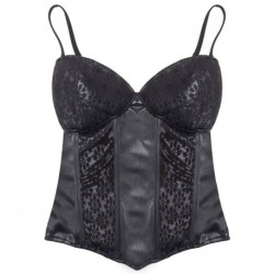 CORSET NOIR SEXY DENTELLE TAILLE M-L