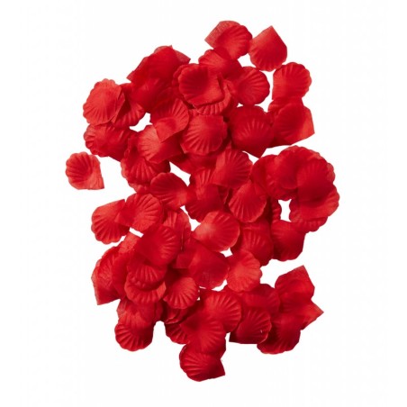 150 PETALES DE FLEURS TISSU ROUGE