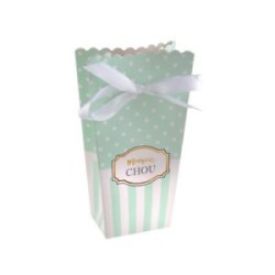 6 BOITES BABY SHOWER MONSIEUR CHOUX VERT MENTHE