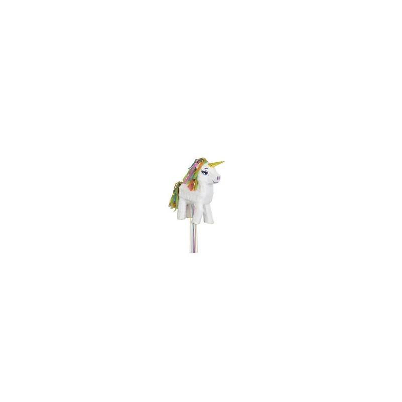 PINATA LICORNE  BLANCHE 3D A TAPER OU A TIRER