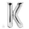 BALLON LETTRE METALLIQUE K ARGENT 40 CM