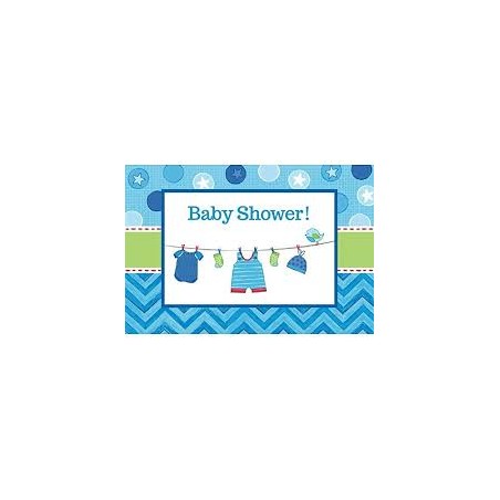 8 CARTE D'INVITATION BABY SHOWER GARCON