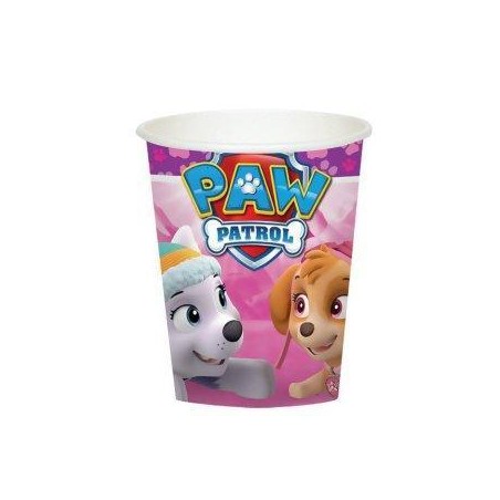 8 GOBELETS PAT PATROUILLE  PAW PATROL ROSE