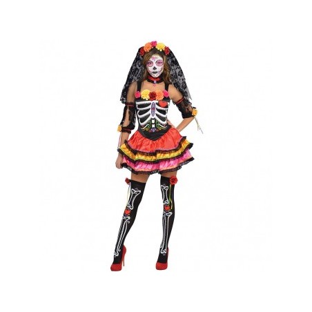 DEGUISEMENT FEMME DAY OF THE DEAD TAILLE XL 
