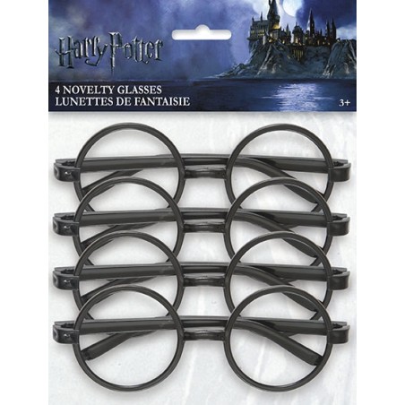 4 LUNETTES RONDES NOIRES HARRY POTTER