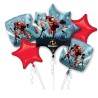 BOUQUET DE 5 BALLONS METALLIQUES LES INDESTRUCTIBLES