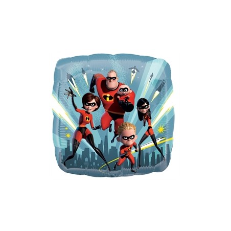 BALLON METALLIQUE CARRE INCREDIBLES 2  43 CM