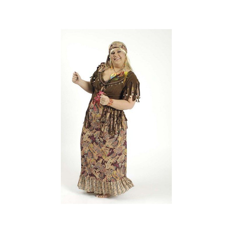 DEGUISEMENT FEMME HIPPIE ROBE SUNNY TAILLE 54-56