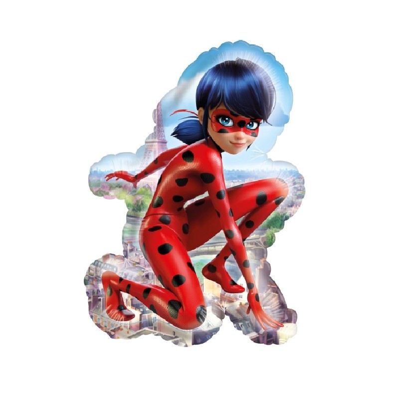 BALLON METALLIQUE LADYBUG MIRACULOUS 55 X 86 CM