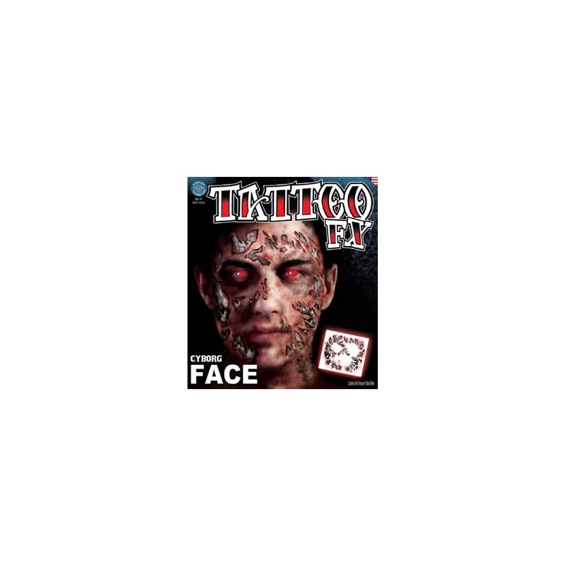 TATOUAGE FACIAL TEMPORAIRE EFFET ROBOT 