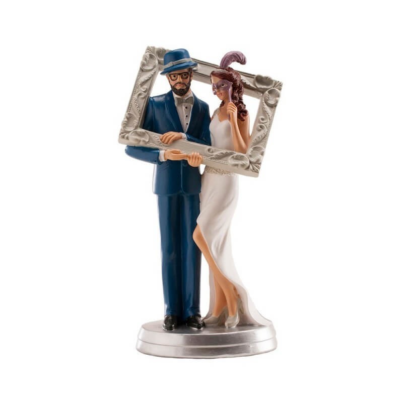 FIGURINE DES MARIES DANS CADRE PHOTO FIGURINE DES MARIES DANS CADRE PHOTO