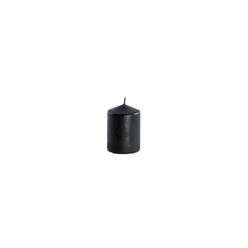 BOUGIE CYLINDRIQUE NOIRE 6 CM X 10 CM 