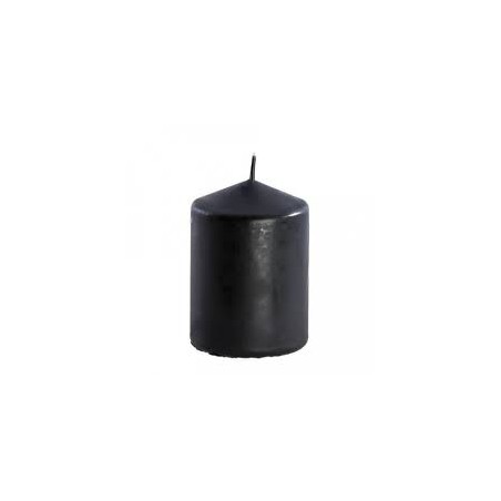 BOUGIE CYLINDRIQUE NOIRE 6 CM X 10 CM 