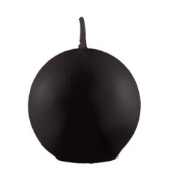 BOUGIE BOULE NOIRE DIAMETRE 7.5 CM 