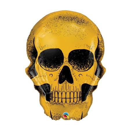 BALLON METALLIQUE CRANE TETE DE MORT 91 CM DE HAUT