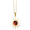 COLLIER SOLEIL AVEC RUBIS ROUGE AU MILIEU  COLLIER SOLEIL AVEC RUBIS ROUGE AU MILIEU