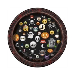 8 PETITES ASSIETTES EMOJI HALLOWEEN 17.1 CM 