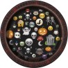 8 PETITES ASSIETTES EMOJI HALLOWEEN 17.1 CM 