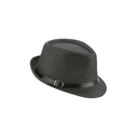 CHAPEAU BORSALINO NOIR LUXE  AVEC BOUCLE 