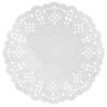 10 SETS DE TABLE DENTELLE BLANC DIAMETRE 35 CM