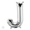 BALLON LETTRE METALLIQUE J ARGENT 40 CM