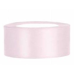 RUBAN SATIN ROSE CLAIR 25 MM X 25 M