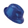 CHAPEAU BORSALINO A SEQUINS BLEU