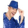 CHAPEAU BORSALINO A SEQUINS BLEU