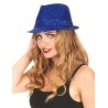 CHAPEAU BORSALINO A SEQUINS BLEU