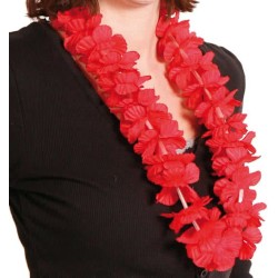 COLLIER DE FLEURS HAWAIEN ROUGE