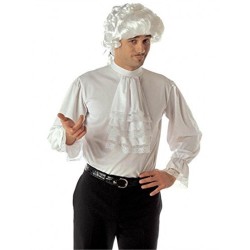 CHEMISE BLANC AVEC JABOT TAILLE XL