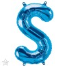 BALLON METALLIQUE LETTRE BLEUE S 86 CM