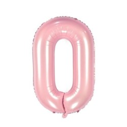 BALLON METALLIQUE CHAINE 80 CM ROSE PALE