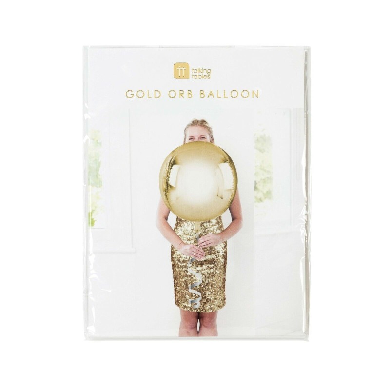 BALLON ORB GOLD 38 CM