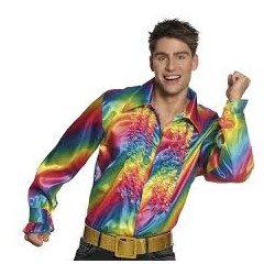 CHEMISE DISCO ARC-EN-CIEL TAILLE XL