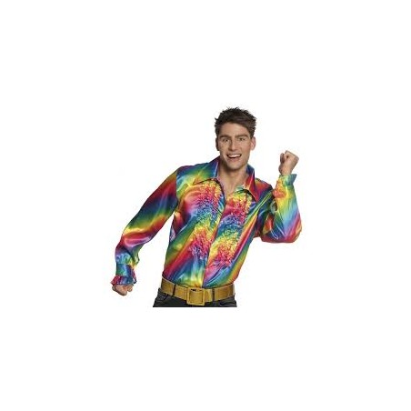 CHEMISE DISCO ARC-EN-CIEL TAILLE XXL