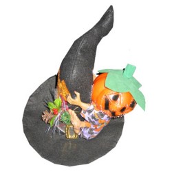 DECORATION HALLOWEEN CHAPEAU SORCIERE SON LUMIERE ET MOUVEMENT