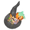 DECORATION HALLOWEEN CHAPEAU SORCIERE SON LUMIERE ET MOUVEMENT