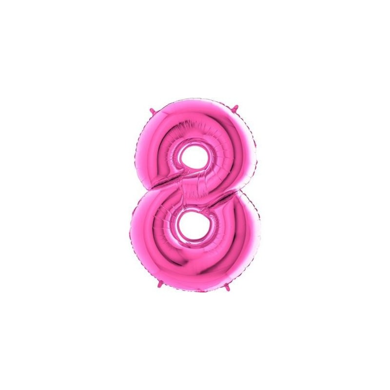 BALLON METALLIQUE CHIFFRE 8 ROSE FUSCHIA 100 CM BALLON METALLIQUE CHIFFRE 8 ROSE FUSCHIA 100 CM