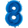 BALLON METALLIQUE CHIFFRE 8 BLEU 102 CM BALLON METALLIQUE CHIFFRE 8 BLEU 102 CM